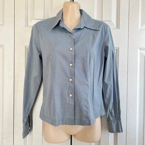 Banana Republic Light Blue Stretch Button-Down Blouse – Sz Small